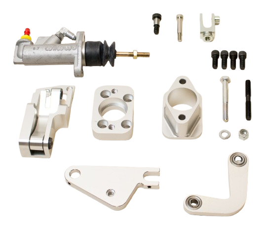 MDL LF Series 79-93 Mustang/Capri Hydraulic Clutch Master Kit, .750" Bore, Silver Billet Reservoir